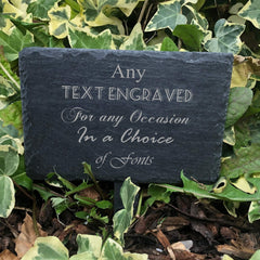 Personalised Garden Sign, Handmade Garden Décor, Engraved Slate Sign, Weatherproof Sign, Custom Sign