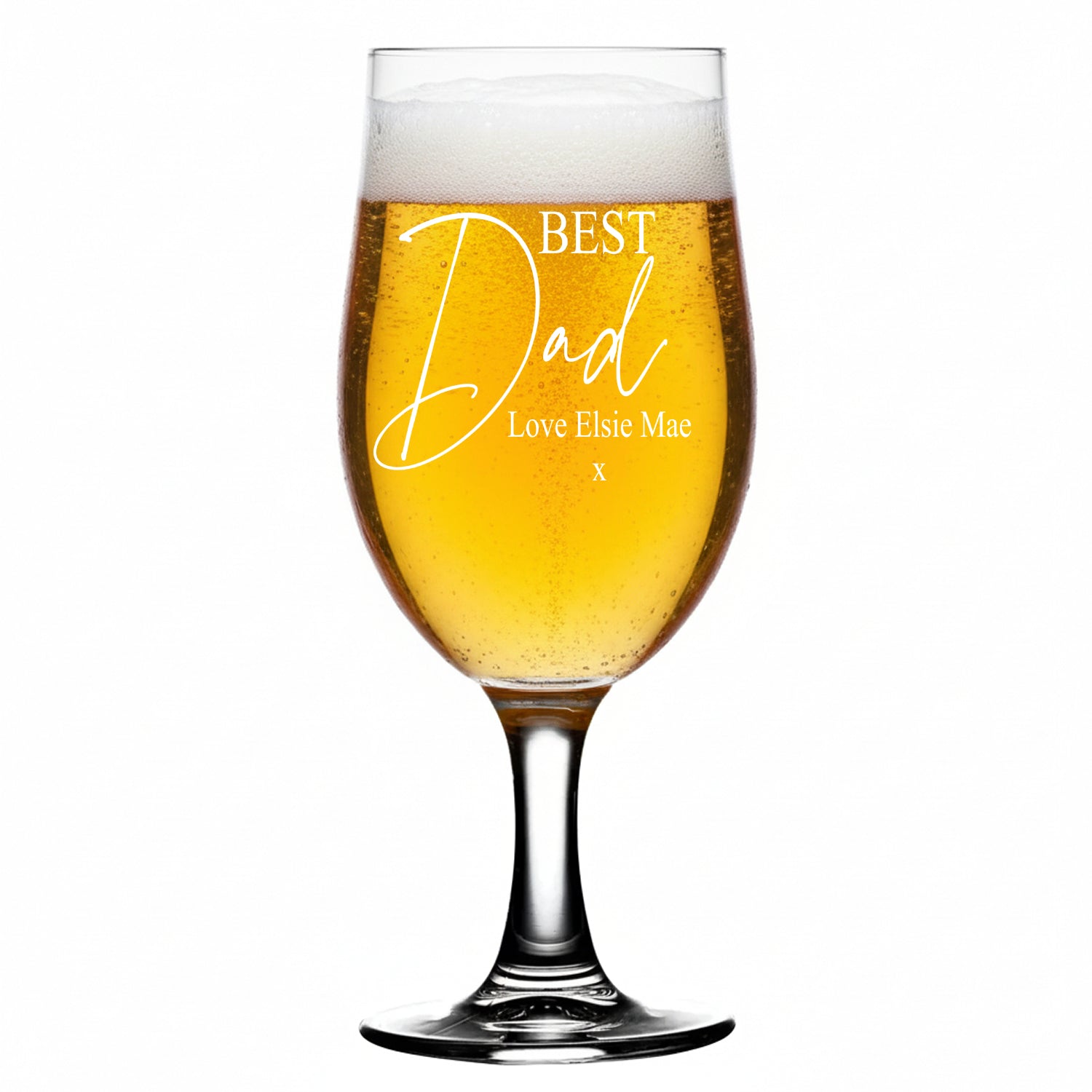 ukgiftstoreonline Personalised Best Dad Craft Beer Glass Gift for Any Occasion personalised beer glasses ukgiftstoreonline