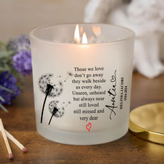 Personalised Condolence Sympathy gift Remembrance Candle Auntie personalised Candle Lights ukgiftstoreonline