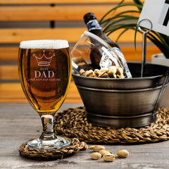 Personalised Dad Birthday Craft Beer Cider Ale Glass Gift for Fathers Day 1 Pint