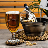 Personalised Name Script Font Birthday Craft Beer Cider Ale Glass Gift for Him 1 Pint