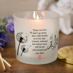Personalised Condolence Sympathy gift Remembrance Candle Son personalised Candle Lights ukgiftstoreonline