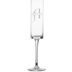 Modern & Elegant Personalised Tall Champagne Prosecco Glass Any Name and Letter