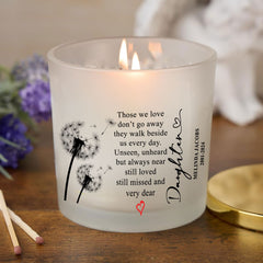 Personalised Condolence Sympathy gift Remembrance Candle Daughter personalised Candle Lights ukgiftstoreonline