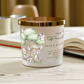 Personalised New Parents Gift Candle With Variety of Scents and Colours personalised Candle Lights ukgiftstoreonline Large Candle Fresh cotton