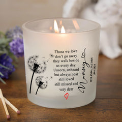 Personalised Condolence Sympathy gift Remembrance Candle Nanny