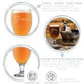 Personalised Name Script Font Birthday Craft Beer Cider Ale Glass Gift for Him 1 Pint
