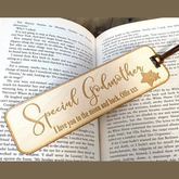 Godmother Gift Personalised Wooden Engraved Bookmark