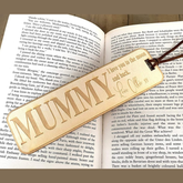Personalised Mummy Gift Wooden Bookmark with Sentiment