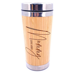 Personalised Bamboo Insulated Mummy Travel Mug Gift