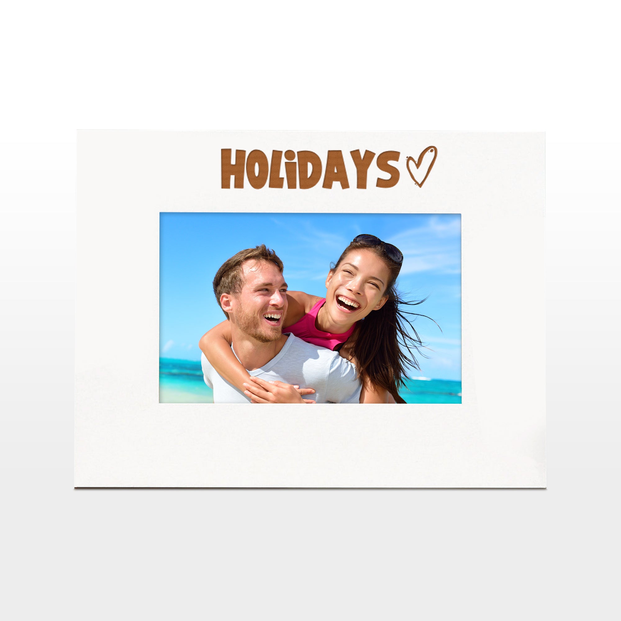 White Engraved Holidays Picture Photo Frame Heart Gift Landscape Photo Frame ukgiftstoreonline