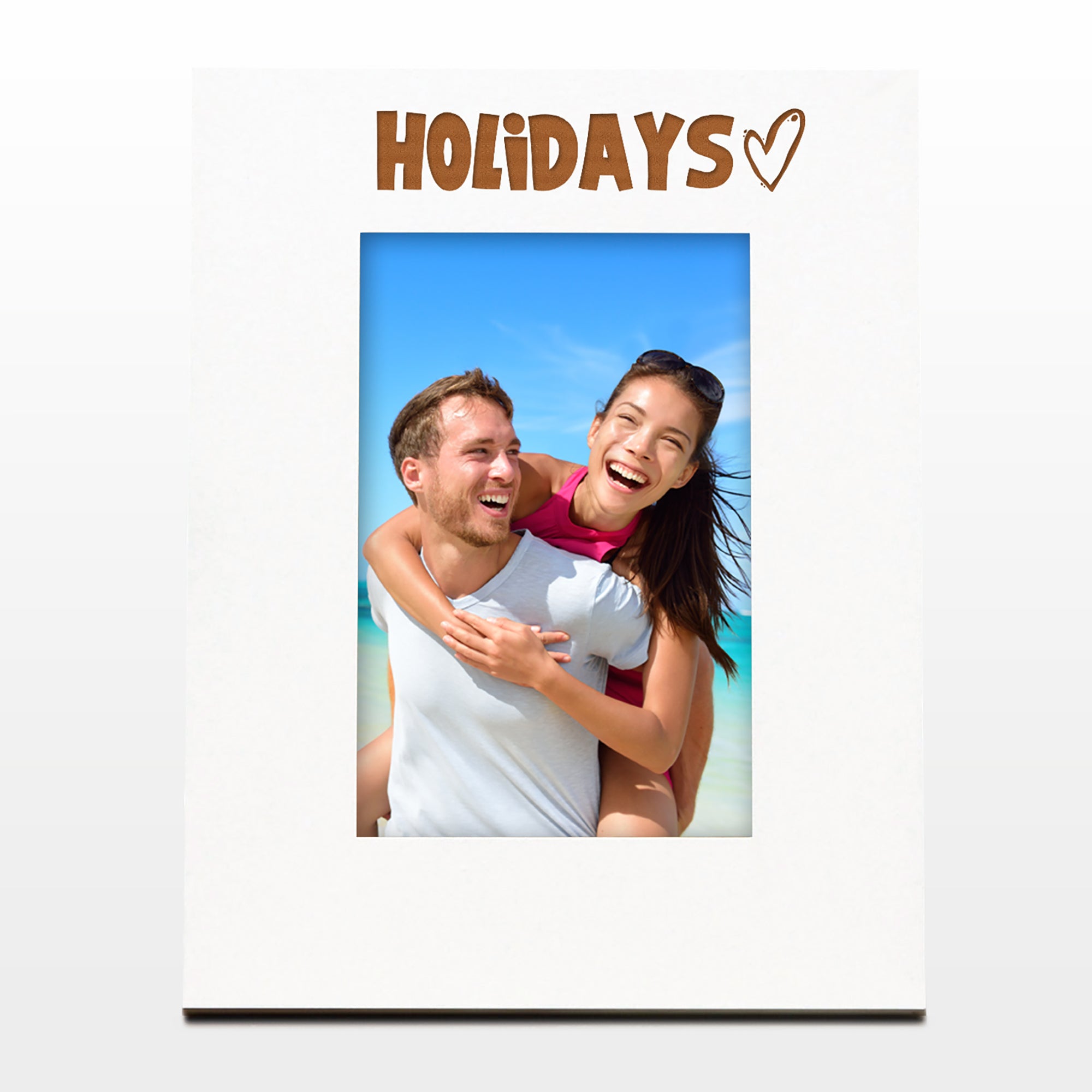 White Engraved Holiday Heart Photo Frame Gift Portrait Family Photo frame ukgiftstoreonline