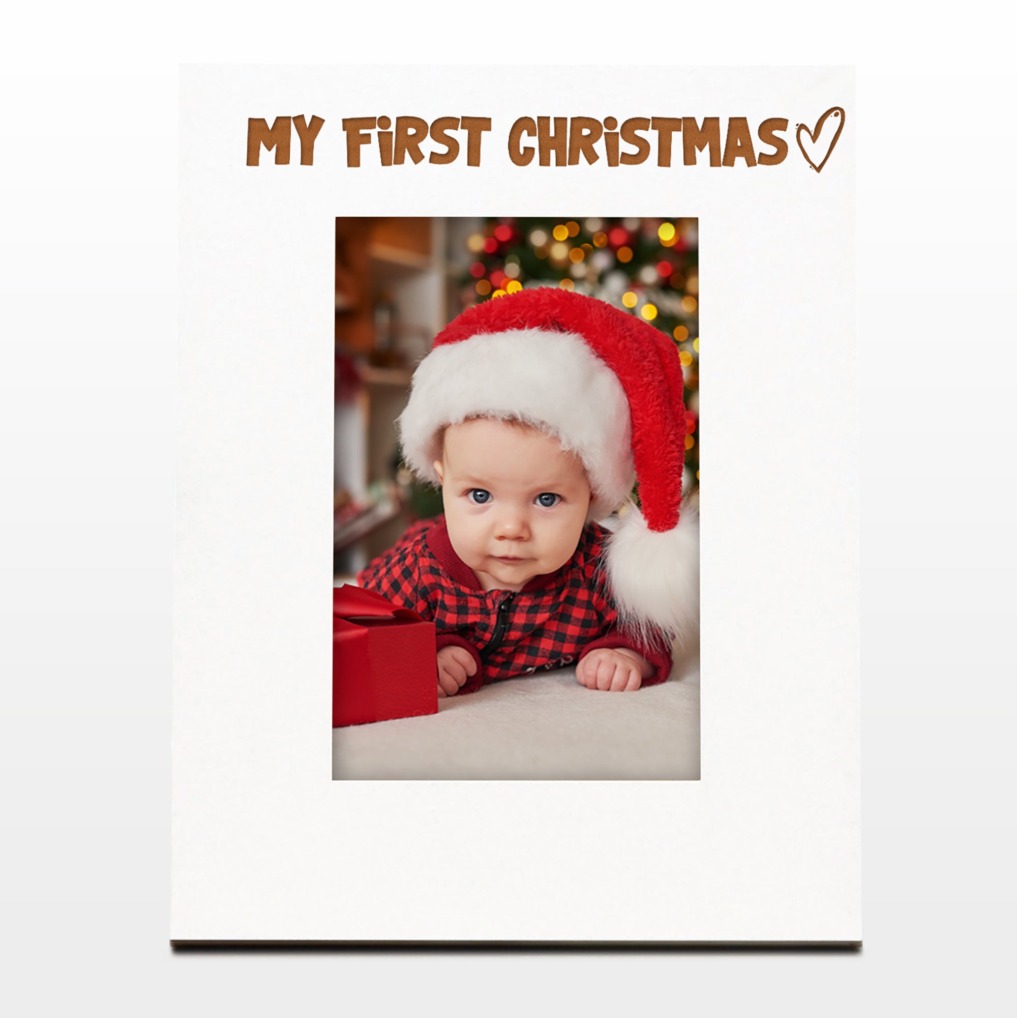White Engraved My First Christmas Heart Picture Photo Frame Gift Portrait Family Photo frame ukgiftstoreonline