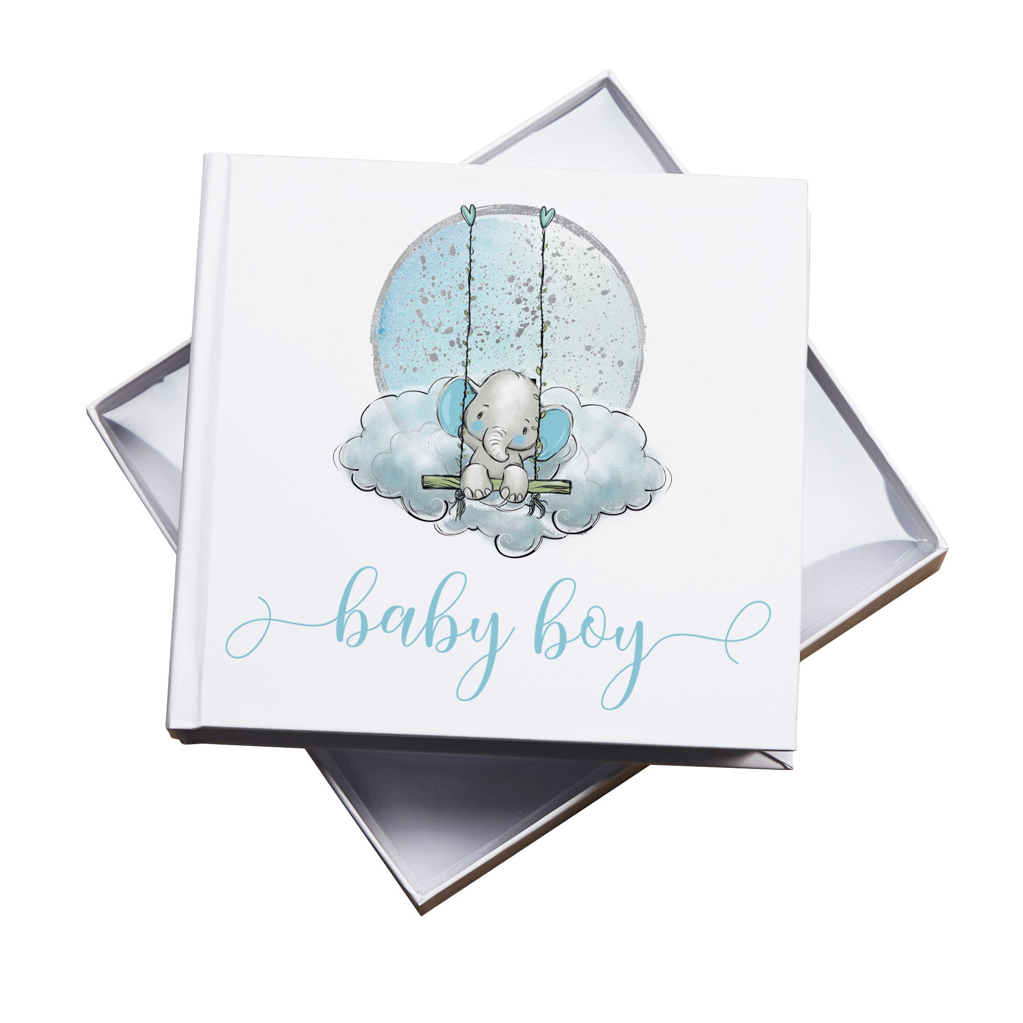 Baby Boy Elephant Photo Album Gift 50 x 6" x 4" Photos Pack of 5 Wholesale Trade Baby Boy Photo Album ukgiftstoreonline