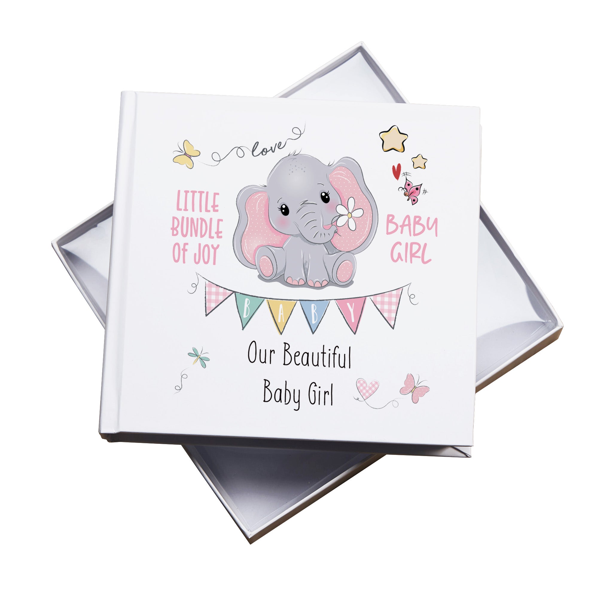 Baby Girl Photo Album with Elephant Design, Gift Boxed, Holds 50 6"x4" Photos Pack of 5 Wholesale Trade Baby Boy Photo Album ukgiftstoreonline