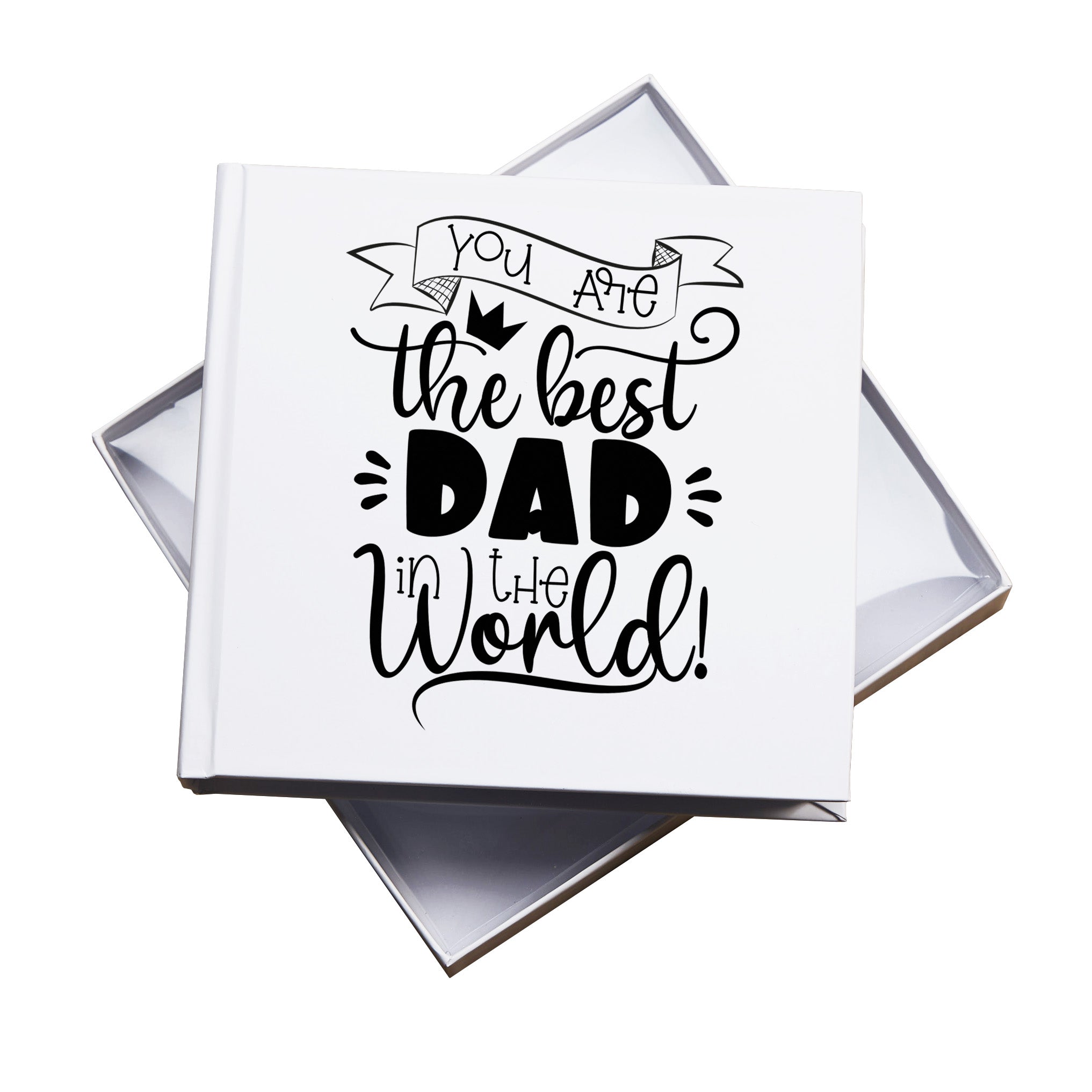 Best Dad Photo Album, Gift Boxed, White Hardcover, Holds 50 6"x4" Photos, Father's Day Gift Dad Photo Album ukgiftstoreonline