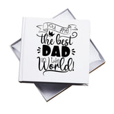 Best Dad Photo Album, Gift Boxed, White Hardcover, Holds 50 6"x4" Photos, Father's Day Gift Dad Photo Album ukgiftstoreonline