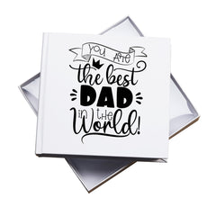 Best Dad Photo Album, Gift Boxed, White Hardcover, Holds 50 6"x4" Photos, Father's Day Gift Dad Photo Album ukgiftstoreonline
