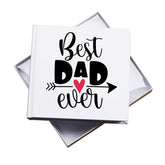 Best Dad Hardcover White Photo Album 50 6"x4" Photos Gift Boxed, Fathers Day Gift Dad Photo Album ukgiftstoreonline