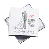 40th Wedding Anniversary Photo Album, White, Holds 50 Photos 6" x 4" , Gift Boxed Pack of 5 Wholesale Trade