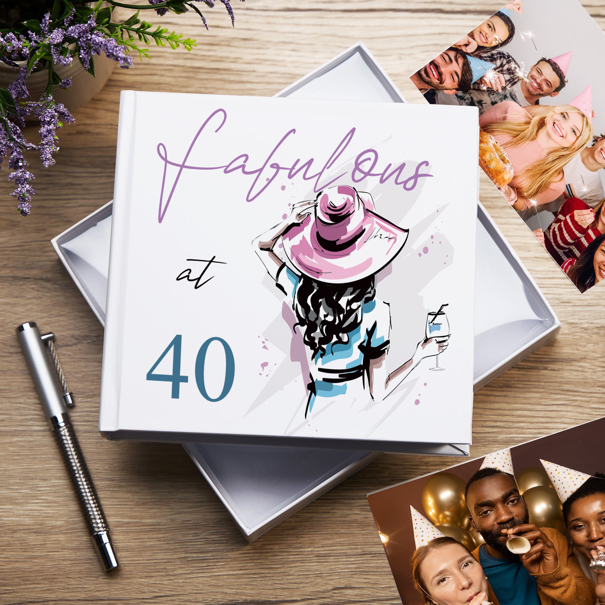 Fabulous at 40 Birthday Photo Album Gift 50 x 6" x 4" Photos 40th Birthday Photo Album ukgiftstoreonline