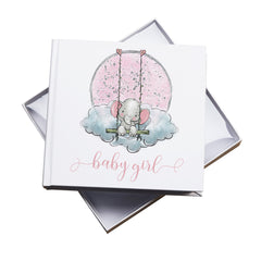 Baby Girl Elephant Photo Album Gift 50 x 6" x 4" Photos Baby Girl Photo Album ukgiftstoreonline