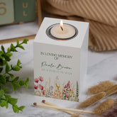 Custom Remembrance Tea Light Candle Holder For Memorial Personalised Condolence & Sympathy Gifts