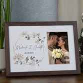Personalised Wedding Day Photo Frame Gift Any Name and Date Photo Keepsake