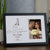 Personalised He Asked I Said Yes Our Engagement Photo Frame Gift Customized Keepsake