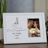Personalised He Asked I Said Yes Our Engagement Photo Frame Gift Customized Keepsake