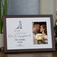 Personalised He Asked I Said Yes Our Engagement Photo Frame Gift Customized Keepsake