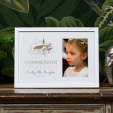 Personalised Communion Photo Frame With Church Background