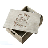 Personalised Large Wedding or Anniversary Floral Crate Keepsake Box