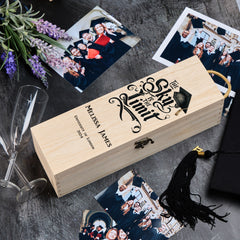 Personalised Graduation Wooden Wine or Champagne Sky Is The Limit