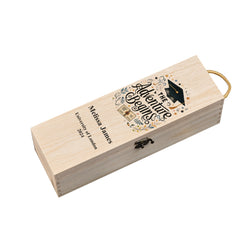 Personalised Graduation Wooden Wine or Champagne Adventure Begins
