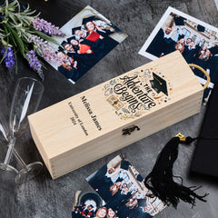 Personalised Graduation Wooden Wine or Champagne Adventure Begins