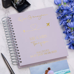 Personalised Our Honeymoon Multiple Colours Memory Book Honeymoon Memories Photo Album Foil Print