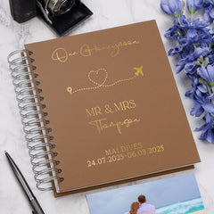 Personalised Our Honeymoon Multiple Colours Memory Book Honeymoon Memories Photo Album Foil Print