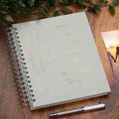 Personalised Multiple Colours Moments And Memories Memory Book New Mr & Mrs Honeymoon Memories Photo Album Foil Print