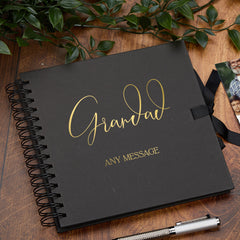 Personalised Grandad Scrapbook Photo Album With Sentiment Multiple Colours Memory Book