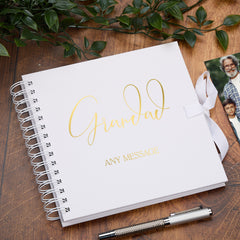 Personalised Grandad Scrapbook Photo Album With Sentiment Multiple Colours Memory Book