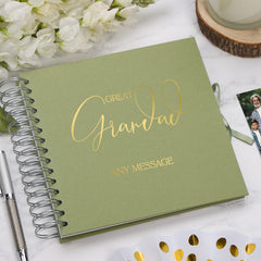 Personalised Great Grandad Scrapbook Photo Album With Sentiment Multiple Colours Memory Book Photo Album ukgiftstoreonline