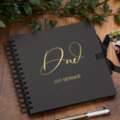 Personalised Dad Scrapbook Photo Album With Sentiment Multiple Colours Memory Book Photo Album ukgiftstoreonline