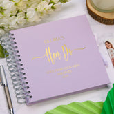 Personalised Elegant Hen Do Guest Book, Custom Hen Party Memories Scrapbook Keepsake Album Memory Book