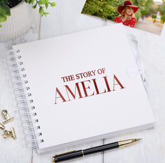 Personalised The Story Of Memories Love Themed Multiple Colour Scrapbook Photo Album
