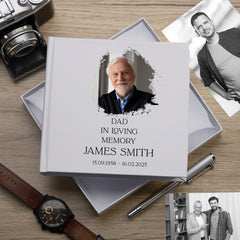 Personalised Dad In Loving Memory White Album With Photo For 50 x 6x4 Photos