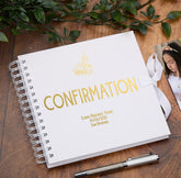 Personalised Confirmation Multiple Colour Scrapbook, Guest Book or Photo Album Gift
