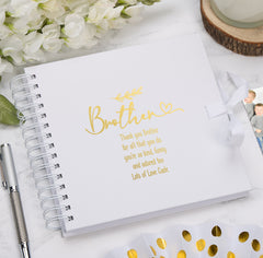 Personalised Brother Multiple Colour Scrapbook or Photo Album Gift With Sentiment