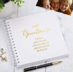 Personalised Grandma Multiple Colour Scrapbook or Photo Album Gift With Sentiment