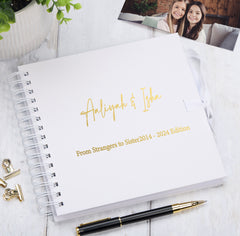 Personalised Any Name and Text Multiple Colour Scrapbook Photo Album Foil Print